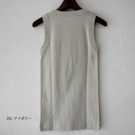 **2025s/s分到着** homspun ホームスパン　40/1度詰めフライスタンクトップ