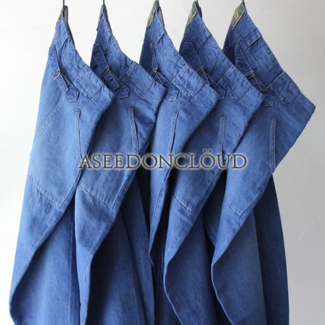 ASEEDONCLOUD HandWerker 綿麻デニムHWワイドトラウザー　♯インディゴ加工　【送料無料】