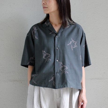 atelier naruse アトリエナルセ　レーヨンコットン開襟シャツ～バレリーナ～ rayon cotton open collar shirt　【送料無料】