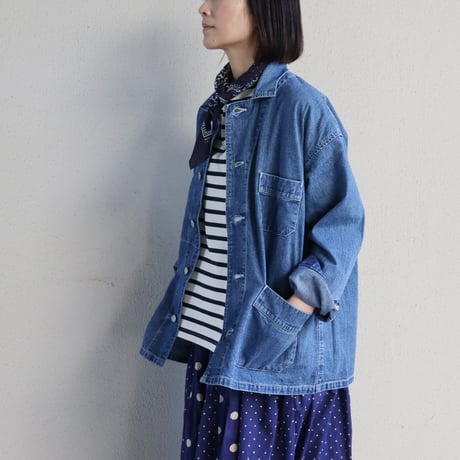 sasanqua by trees サザンカバイツリーズ　10.5オンスネップデニムカバーオール　#3year wash