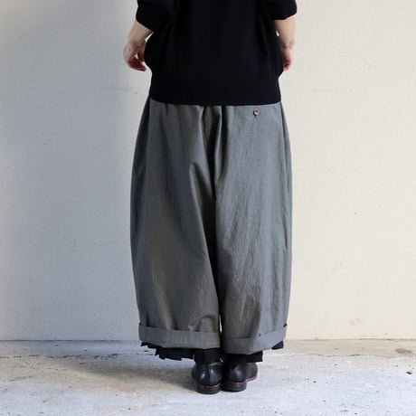 atelier naruse アトリエナルセ　コットンガウチョパンツ　cotton gaucho pants　#キャメル、チャコール　【送料無料】
