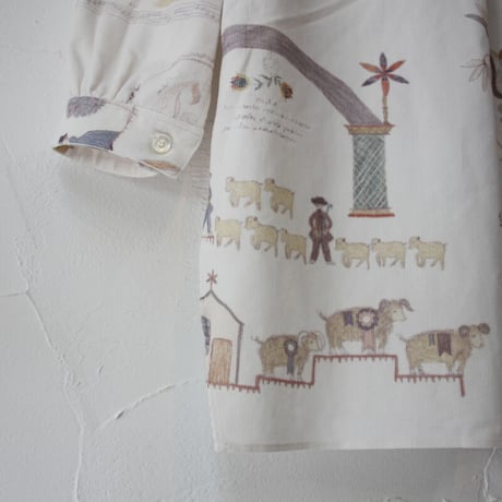 ASEEDONCLOUD アシードンクラウド　Shepherd diary cloth Kigansai shirt #off white 【送料無料】