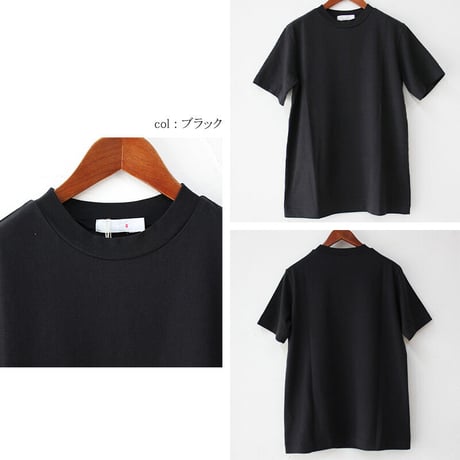 homspun ホームスパン　40/2天竺半袖Tシャツ　#サラシ、チャコール、ブラック
