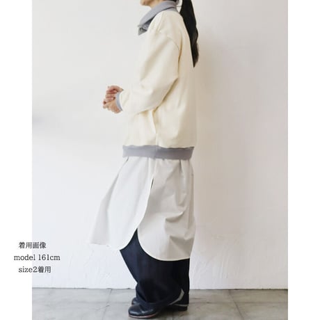 amne アンヌ　FRENCH TERRY zip turtle　フレンチテリージップタートル　#natural