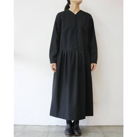 **2026年度分到着** atelier naruse アトリエナルセ kurumi button formal one-piece クルミボタンフォーマルワンピース　#ブラック