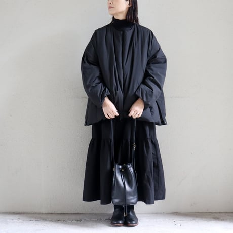miffew ミフュー no coller over down jacket ノーカラーオーバーダウンジャケット　#black , beige , ecru