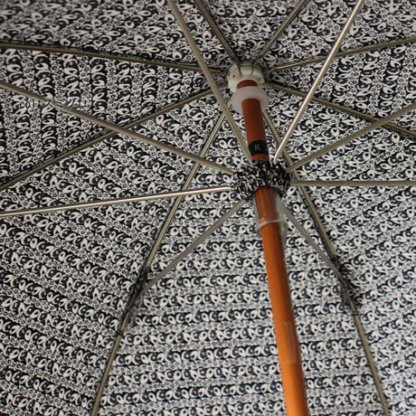 **再入荷** homspun ホームスパン　ダンプ小花プリント晴雨兼用長傘　#スミクロ、ブルー、ブラック