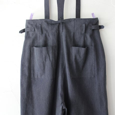 **size2のみSALE**atelier naruse アトリエナルセ　カツラギコットンリネンサスペンダーパンツ　#オリーブ、ネイビー