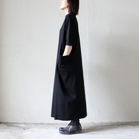 **再入荷・SuKiMs別注丈あり** atelier naruse アトリエナルセ　cotton punch box one-piece コットンポンチボックスワンピース　#ブラック