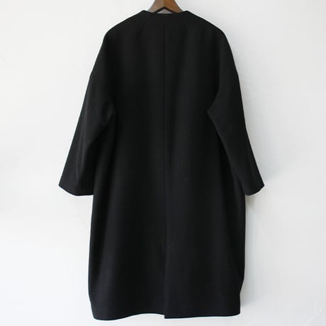 **再入荷** atelier naruse アトリエナルセ　melton wool cocoon coat　メルトンウールコクーンコート　#ブラック　【送料無料】