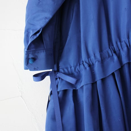 ASEEDONCLOUD アシードンクラウド　Camellia sinensis jacquard Laboratory dress  #Blue