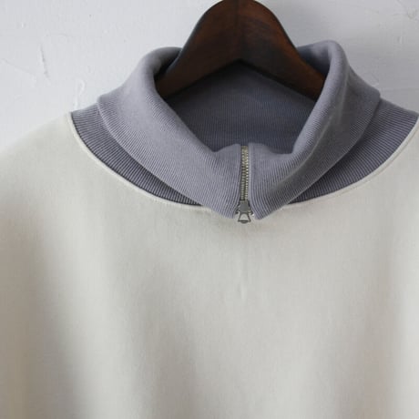 amne アンヌ　FRENCH TERRY zip turtle　フレンチテリージップタートル　#natural