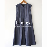 Linenya リネンヤ　5ozデニムフロントタックワンピース　#インディゴ　【送料無料】