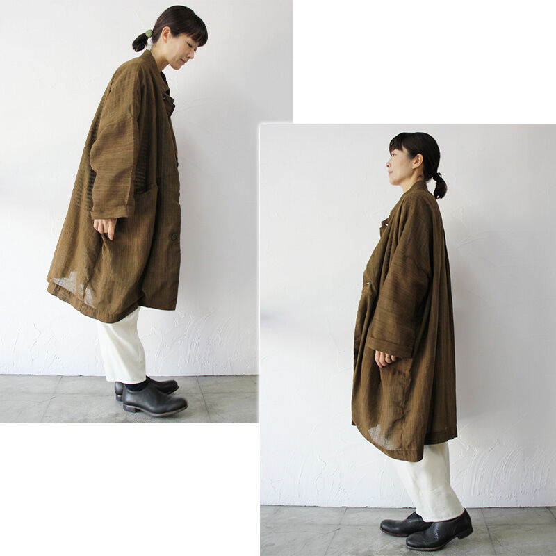 FUNSET OF ART ファンセットオブアート 泥渋シャンブレーTAISHOコート