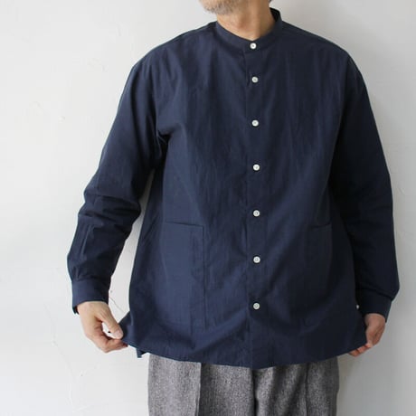 amne アンヌ CHAMBRAY covered shirts シャンブレーカバーシャツ　#INK　【送料無料】