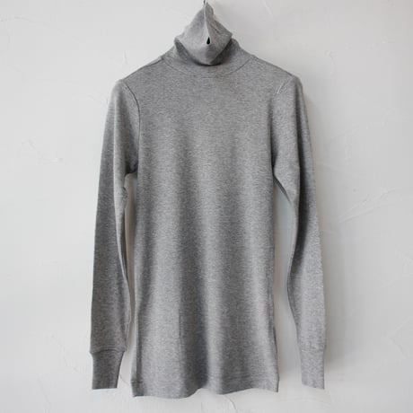 **再入荷**　homspun ホームスパン　60/1フライスタートルネックプルオーバー　#ブラック、アイアンブルー、TOPチャコール、TOPグレー