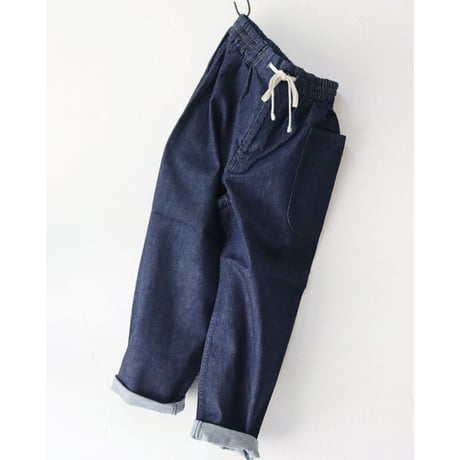 **再入荷** atelier naruse アトリエナルセ cotton denim balloon pants コットンデニムウエストゴムバルーンパンツ #インディゴ　【送料無料】