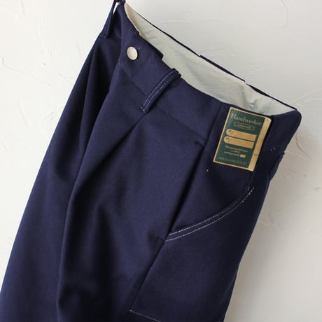 ASEEDONCLOUD アシードンクラウド Melton denim HandWerker wide trousers メルトンデニムワイドトラウザー #ブルー