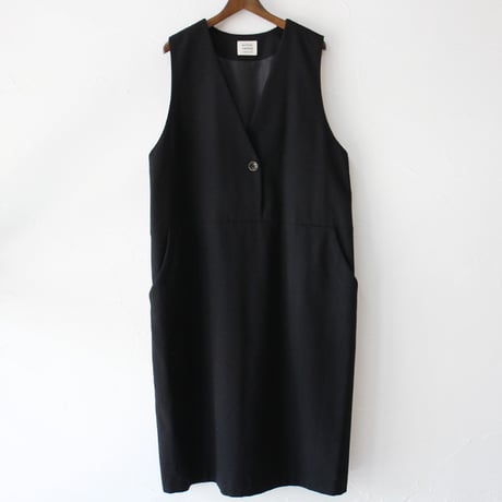 atelier naruse アトリエナルセ　コットンウールヘリンボンジャンパースカート  cotton&wool herring-bone jumper skirt　【送料無料】