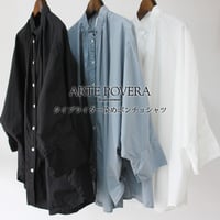 ARTE POVERA アルテポーヴェラ　 タイプライター染めポンチョシャツ　#ホワイト、スモークサックス、ブラック