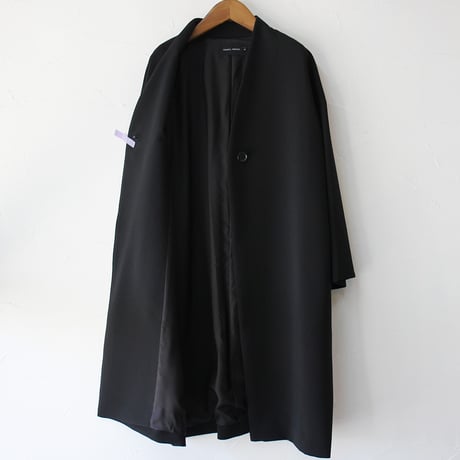 TRAVAIL MANUEL トラバイユマニュアル　ダブルクロスネイプカラーコート　#ブラック