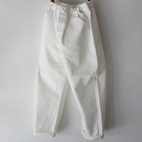 TRAVAIL MANUEL トラバイユマニュアル ヴィンテージピケユニティパンツ　#オフ白、ブラック