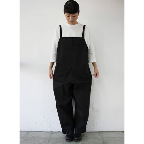 TRAVAIL MANUEL トラバイユマニュアル　ライトツイルサロペット　#ブラック、カーキ　【送料無料】