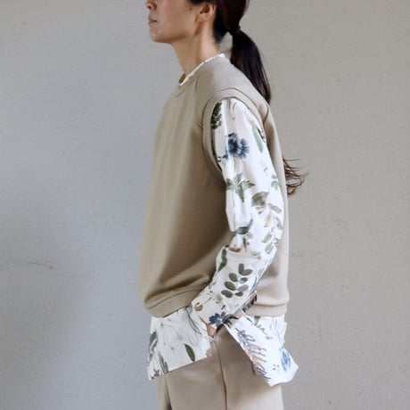 ARTE POVERA アルテポーヴェラ　ポンチ裏起毛ベスト　#ベージュ