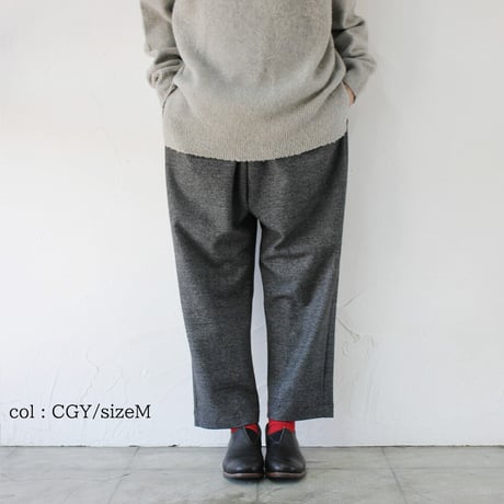 **サイズ欠け分再入荷**TRAVAIL MANUEL トラバイユマニュアル　杢グレンチェックポーラパンツ　#MGY,CGY,NVY