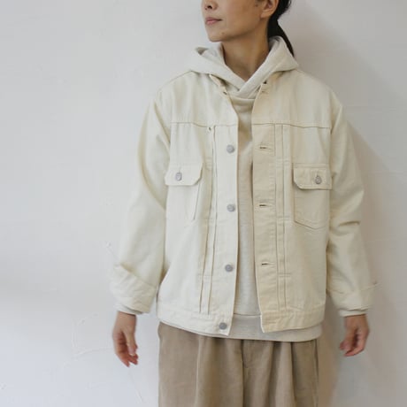 sasanqua by trees サザンカバイツリーズ　10ozツイルデニムスタンドカラーセカンドジャケット