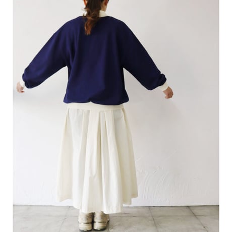 amne アンヌ　フレンチテリーVモックプルオーバー FRENCH TERRY v_mock  #イエロー、ネイビー　【送料無料】