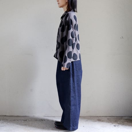 atelier naruse アトリエナルセ　コットンカットソーブラウス　cotton cut&sewn blouse～mizutama～