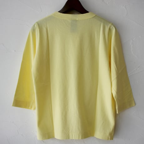 **2025s/s分到着** homspun ホームスパン　30/-天竺7分袖Tシャツ #サラシ、イエロー、ブラック