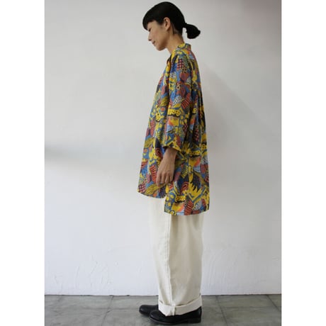 Tigre Brocante ティグルブロカンテ　ラジャスターンバックタックロングシャツ　＃イエロー　【送料無料】