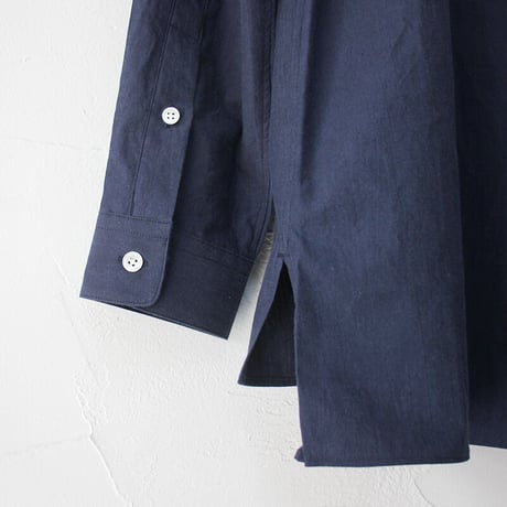 amne アンヌ CHAMBRAY covered shirts シャンブレーカバーシャツ　#INK　【送料無料】