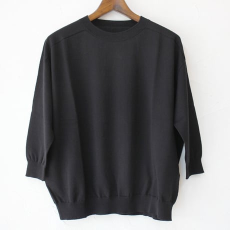 **またまたまた再入荷**  LinenYa リネンヤ as it is.　コットンクルーネック7分袖ニット　【送料無料】