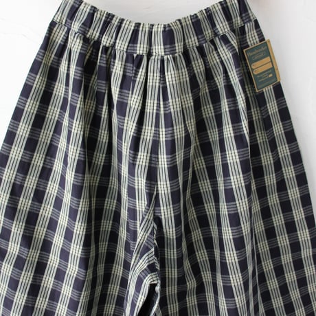 ASEEDONCLOUD アシードンクラウド　HandWerker culotte インディゴチェックハンドベイカーキュロット　#インディゴ
