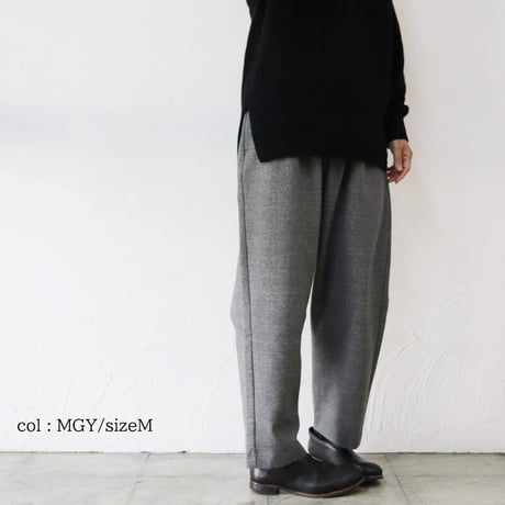 **サイズ欠け分再入荷**TRAVAIL MANUEL トラバイユマニュアル　杢グレンチェックポーラパンツ　#MGY,CGY,NVY