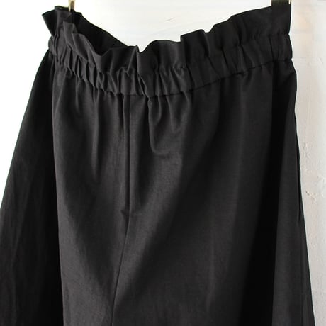 MAGALI マガリ　コットンリネンツイルキュロットパンツ　#ブラック　【送料無料】
