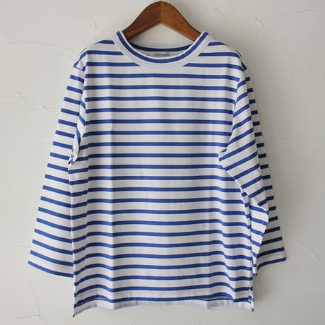 atelier naruse アトリエナルセ　コットンボーダーカットソー（長袖）　cotton border cut&sewn ～+homme～