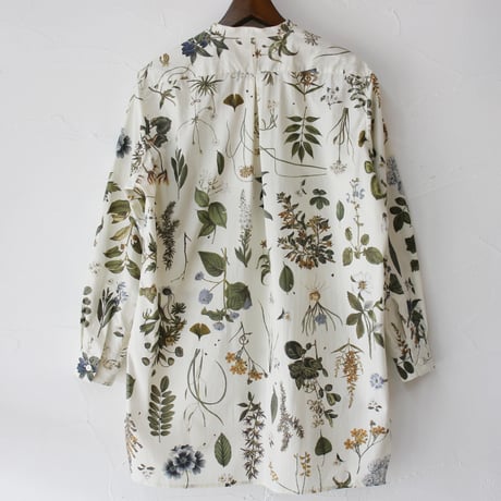 ASEEDONCLOUD アシードンクラウド　Tea garden flower print Standard shirt #off white 【送料無料】