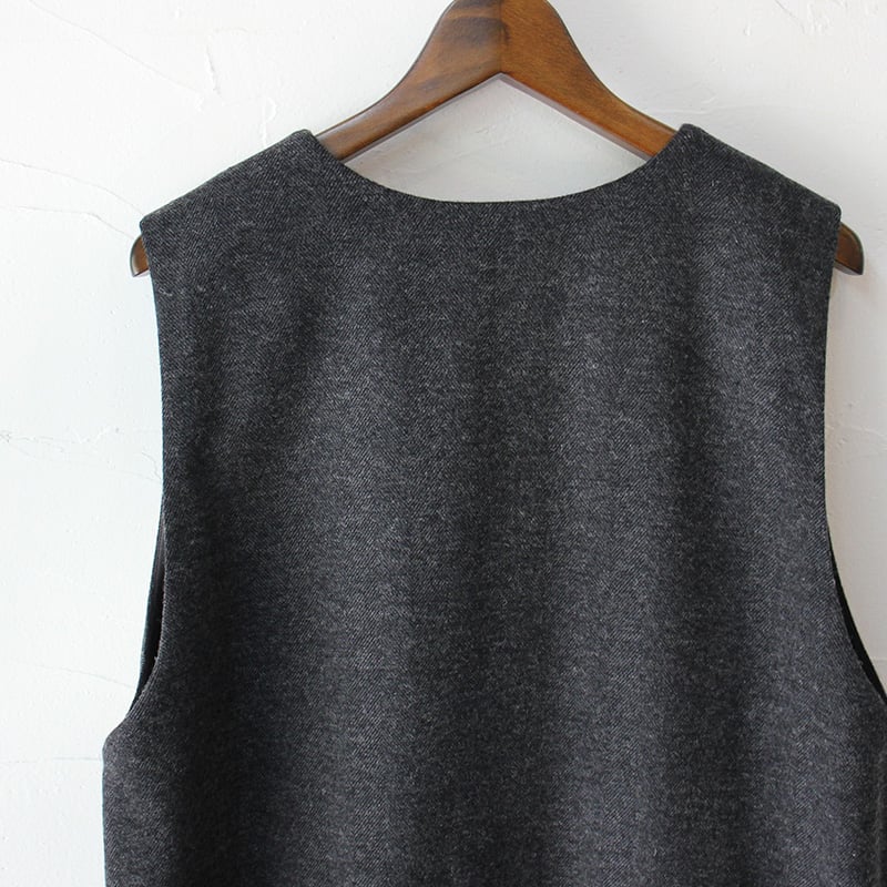 アトリエナルセ　コットンウールヘリンボーン　ジャンバースカート atelier naruse / コットンウールヘリンボンジャンパースカート