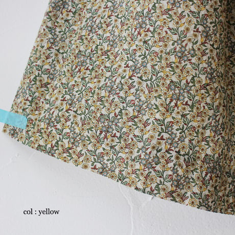 **再々入荷＆新色** LinenYa リネンヤ Liberty"EVIE ROSE"タックスカート　#ベージュ、レッド