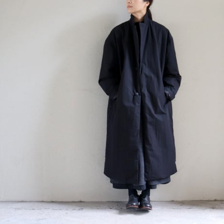 CAERULA PER LIGHTS カエルラ　C/Nウェザー中綿コート　#ブラック、ベージュ
