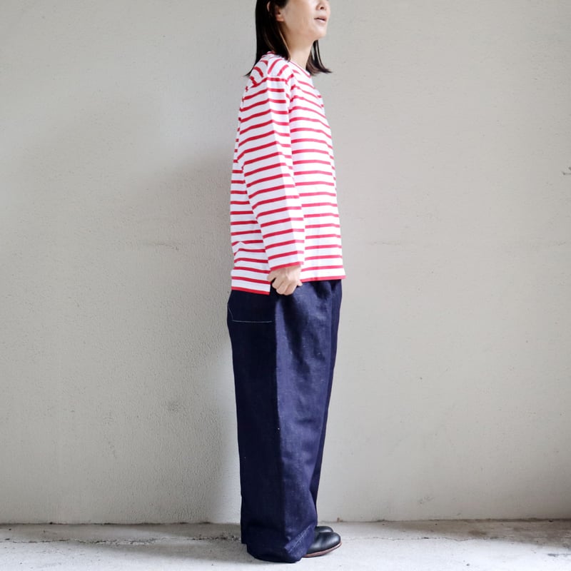 再入荷**ASEEDONCLOUD HandWerker 綿麻デニムHWワイドトラウザー