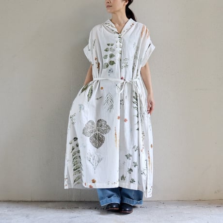ASEEDONCLOUD アシードンクラウド plant memories print assimilate plants dress  #off white