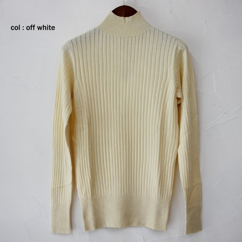 SUSURI ススリ ポエータハイネックセーター #black . dark navy . s