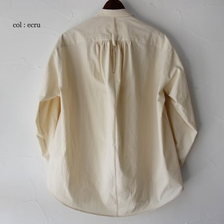 SUSURI ススリ　ボタニストシャツ　#ecru , greenish black 【送料無料】