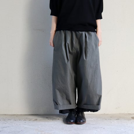 atelier naruse アトリエナルセ　コットンガウチョパンツ　cotton gaucho pants　#キャメル、チャコール　【送料無料】