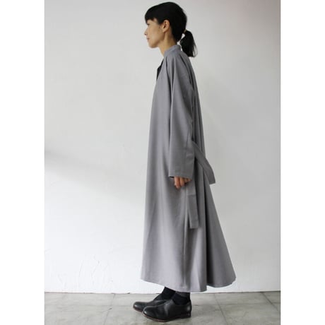 amne アンヌ　GABARDINE dress coat ギャバジンドレスコート　#グレー　【送料無料】